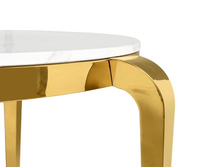 Stół MAISON 130 Marmur/Złoty