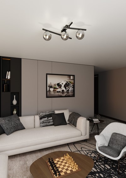 Lampa Sufitowa SMART 3 Czarny/Grafitowy