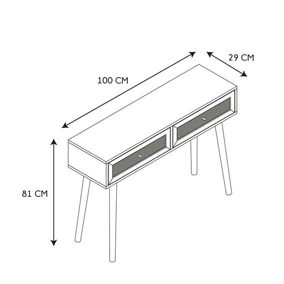 Konsola BALI Naturalny