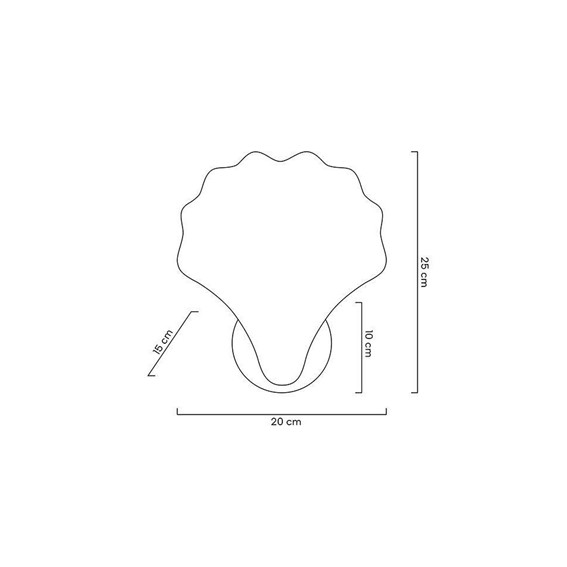 Lampa Ścienna CONCHA Złoty/Transparentny