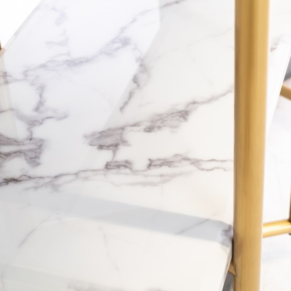 Szafa LAGRAND Złoty/Biały Efekt Marmuru