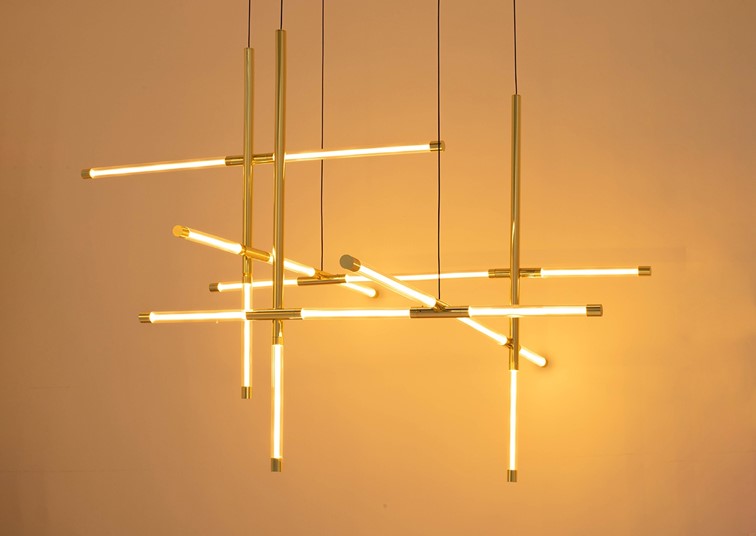 Lampa Wisząca MIKADO M Złoty