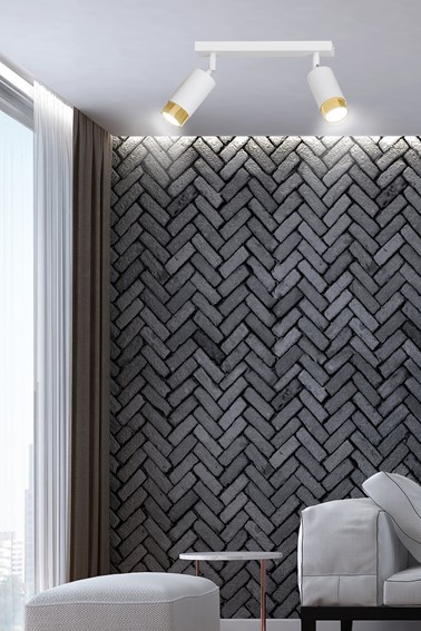 Lampa Sufitowa HIRO 2 Biały/Złoty