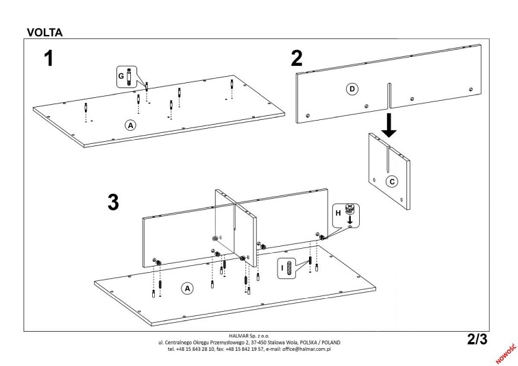 VOLTA ława czarny / dąb złoty
