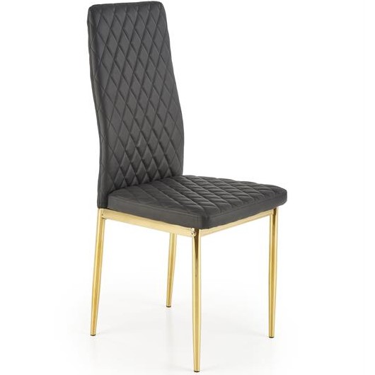 Krzesło K501 Złoty/Czarny Ekoskóra