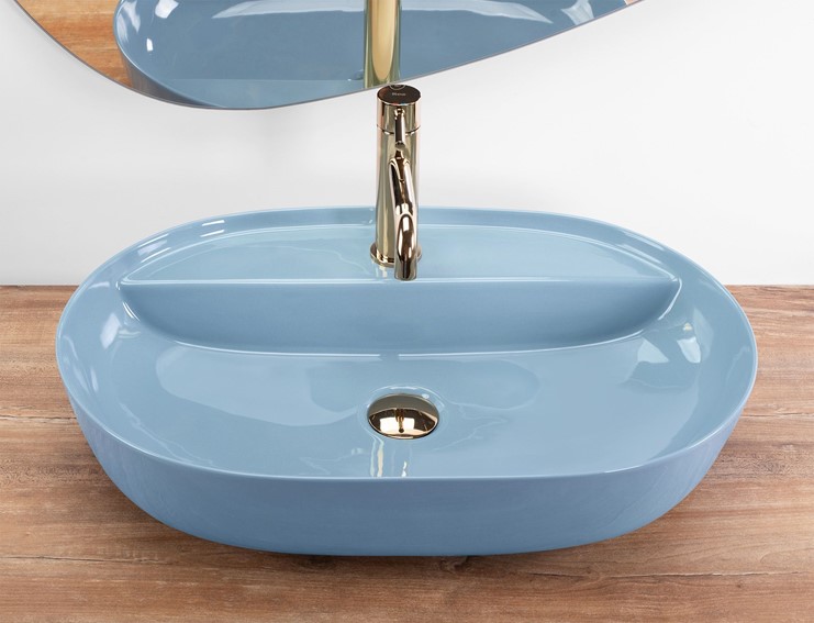 Umywalka Nablatowa AURA 61 SHINY Niebieski