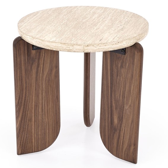 Ława MAMBO S fi50 Trawertyn/Orzechowy