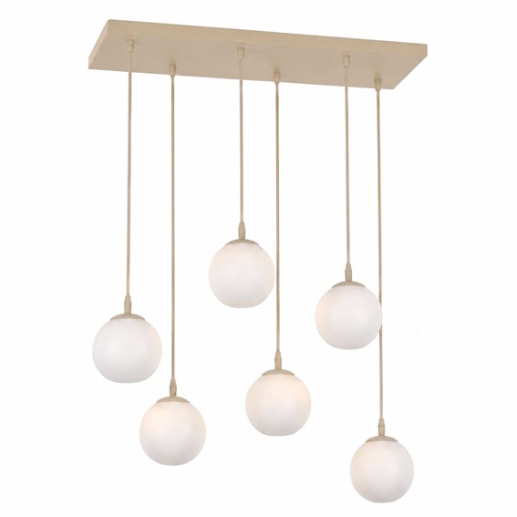 Lampa Wisząca COSMO 6 Beżowy/Opal