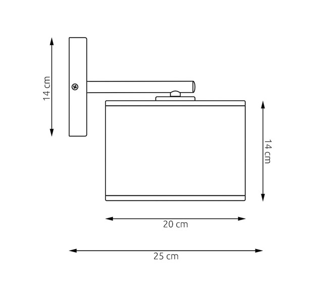 Kinkiet LUX K1 Czarny