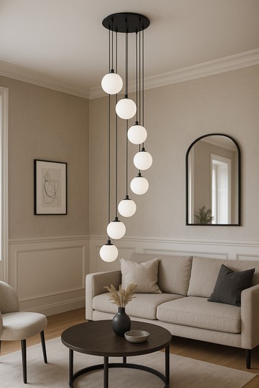 Lampa Wisząca ASPEN K-5552 Czarny/Biały