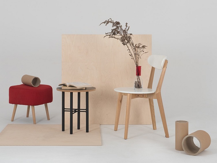 Stolik Kawowy PENTO 40 Czarny/Naturalny