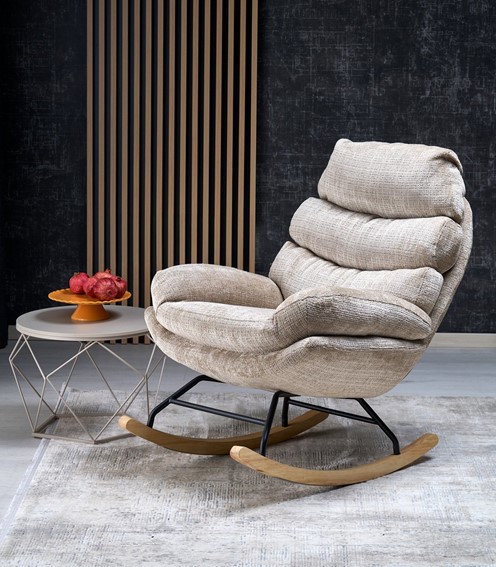 Fotel Bujany GIORGIO Popielaty