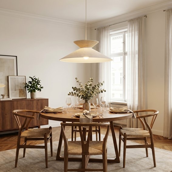 Lampa Wisząca SOFTA 1 Beżowy/Rattan