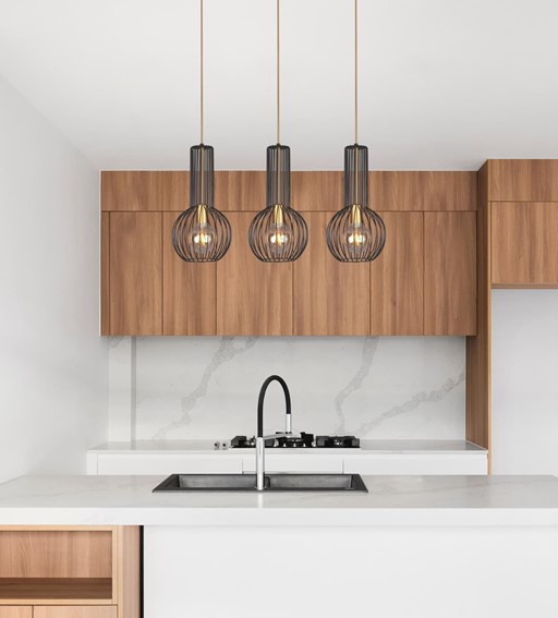 Lampa Wisząca ARVI BLACK K-4521 Czarny/Złoty