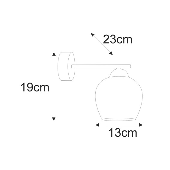 Kinkiet ABRO K-5603 Czarny/Biały