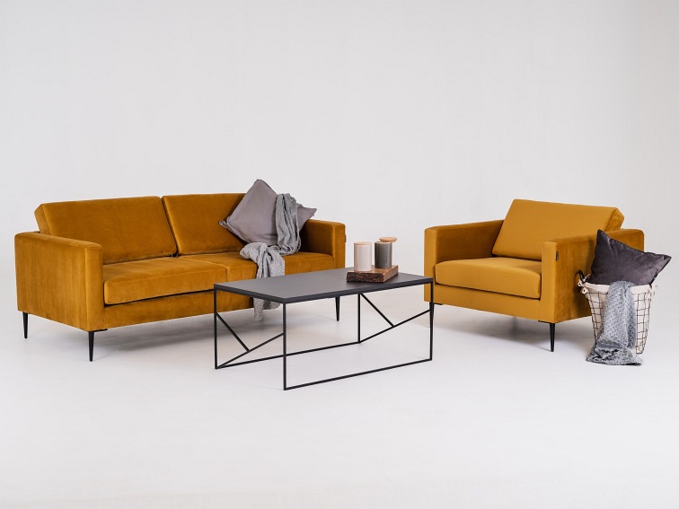 Fotel Vergan 100x88x82 Marakuja/Czarny