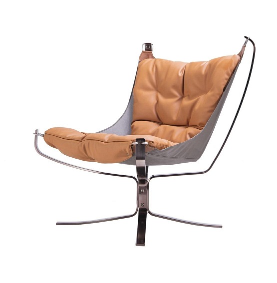 Fotel z Podnóżkiem Arni Low 80x80x92 Pomarańczowy