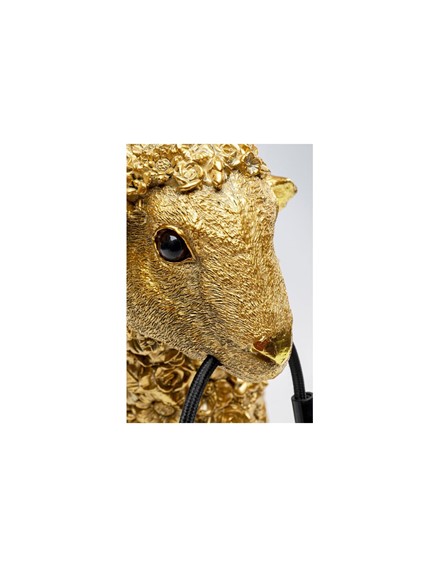 Lampa Stołowa FLOWER SHEEP 36 cm Złota