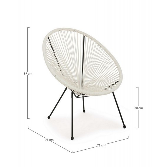 Krzesło Ogrodowe PARKER Biały