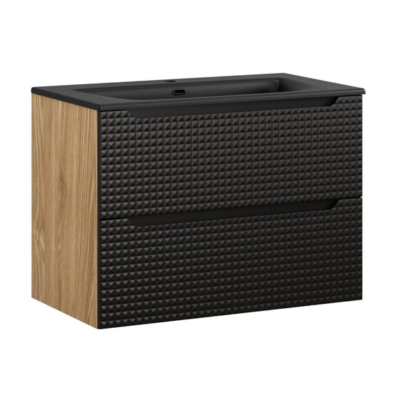 Zestaw Meblowy SKY 80cm Czarny Mat/Dąb Olejowany