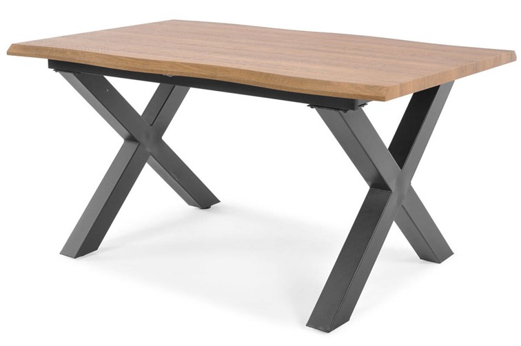 Stół Rozkładany NORDEN  (145-185)x87 Dąb/Czarny