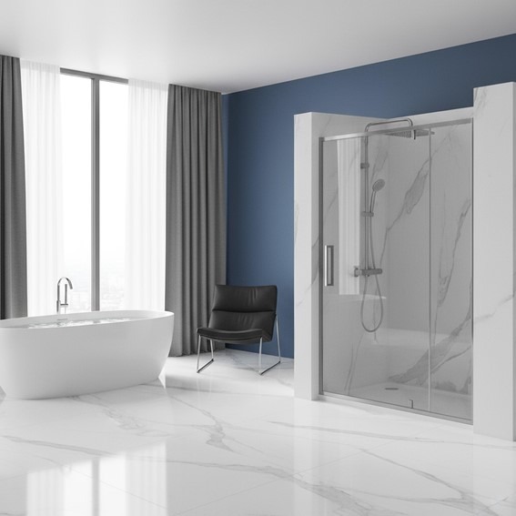 Drzwi Prysznicowe RAPID SWING 120 Chrom