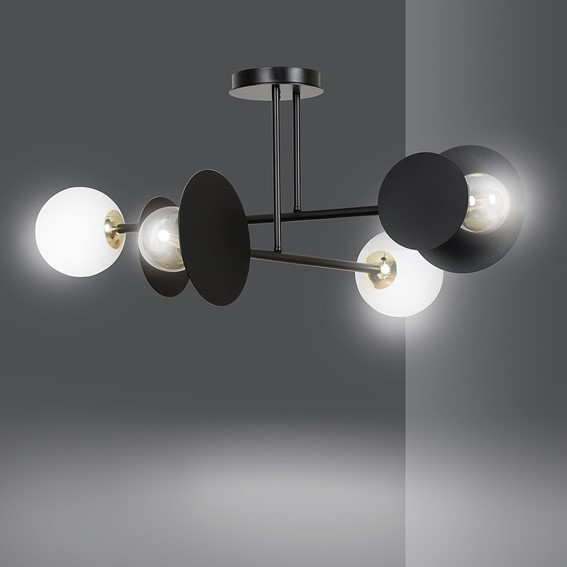 Lampa Sufitowa MINERVA 4 Czarny