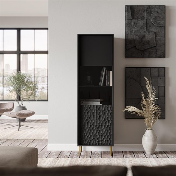 Regał BULLET W1 Złoty/Czarny