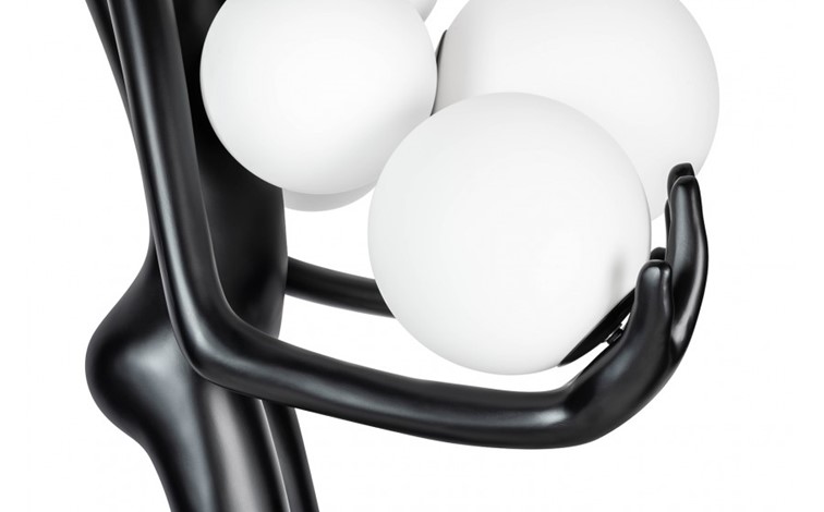 Lampa Podłogowa HUMAN PREMIUM Czarny/Biały