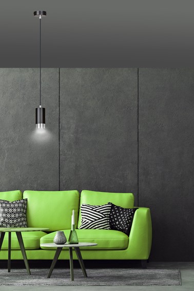 Lampa Wisząca FUMIKO 1 Czarny/Chrom