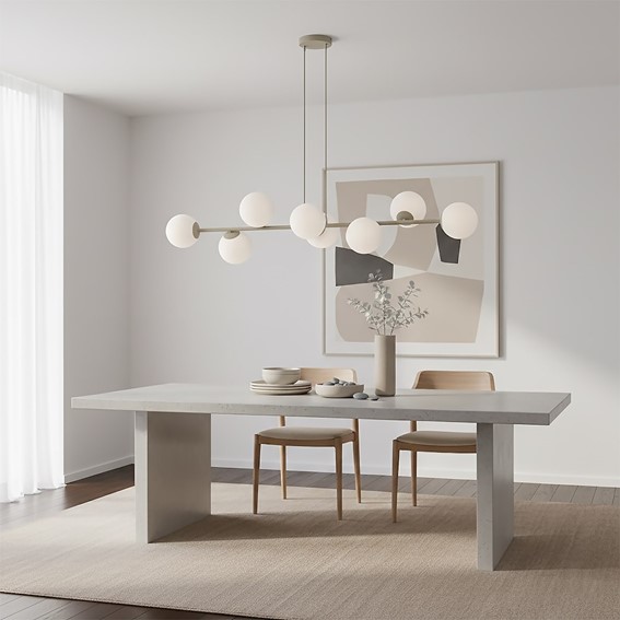 Lampa Wisząca MAGNUS 8 Beżowy/Biały