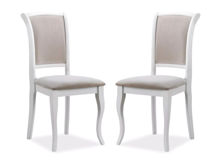 Zestaw 2x Krzesło MN-SC Biały/Beżowy Wzór Tap.132