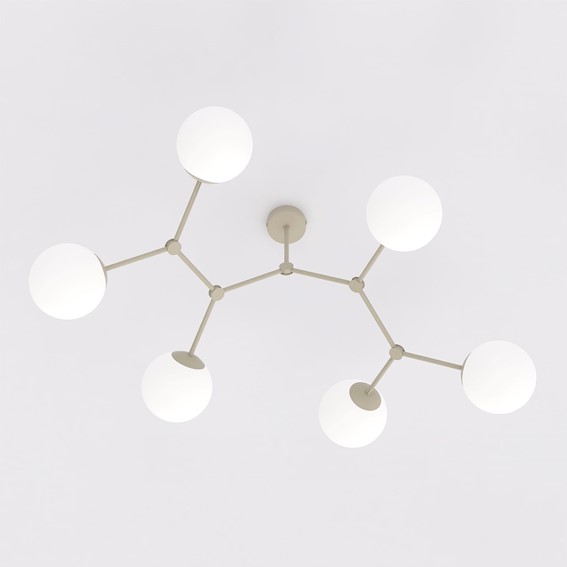 Lampa Sufitowa SPACE 6 Beżowy/Opal