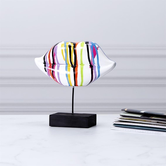 Dekoracja Usta Biały/Kolorowy