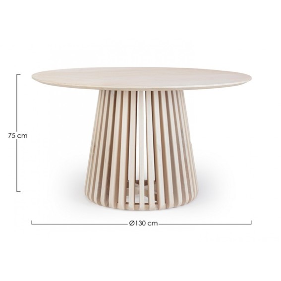 Stół Jadalniany ODION fi130 Beżowy