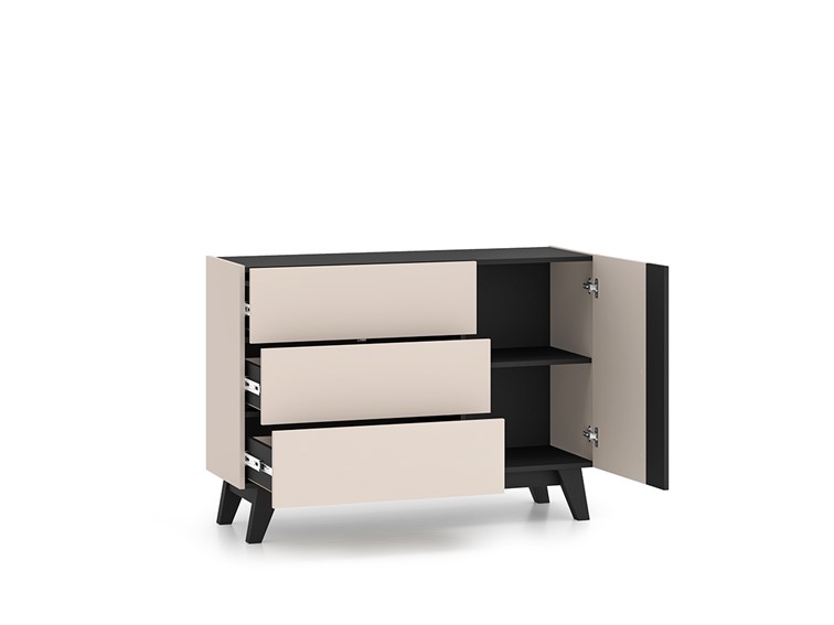 Komoda FRESHION 04 Cashmere/Czarny