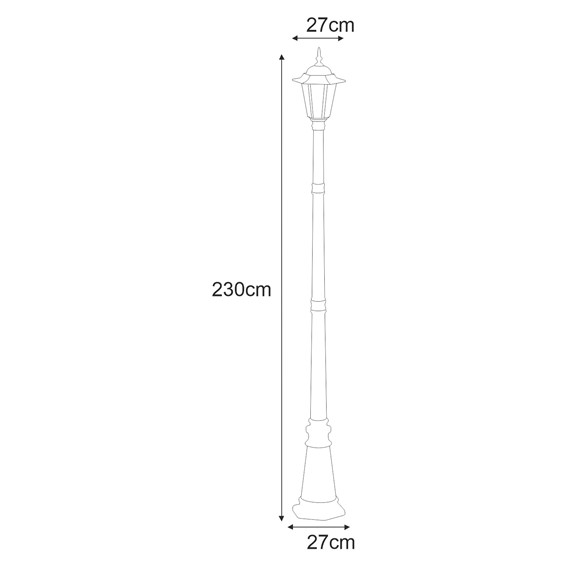 Lampa Zewnętrzna Stojąca STANDARD K-7064A/1 Czarny