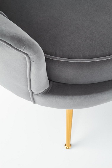 Fotel Wypoczynkowy AMORINITO Złoty/Popielaty