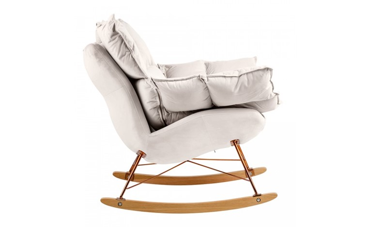 Fotel Bujany SWING VELVET Beżowy