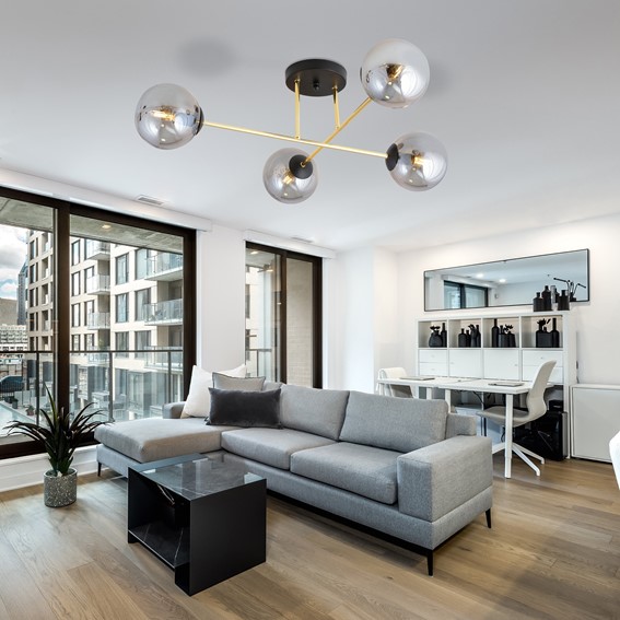 Lampa Sufitowa MAGNUM 4 Czarny/Grafitowy