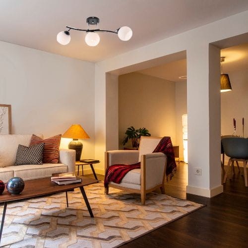 Żyrandol OLEKSI 3 Czarny/Miedziany