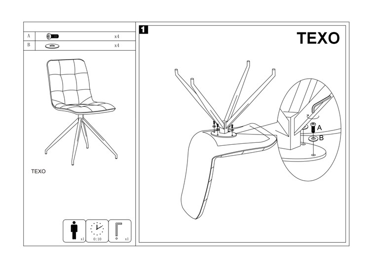 Krzesło TEXO Velvet Czarny/Zielony Bluvel 78