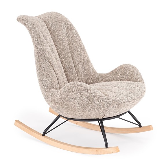 Fotel Bujany LUIS Ciemny Beżowy