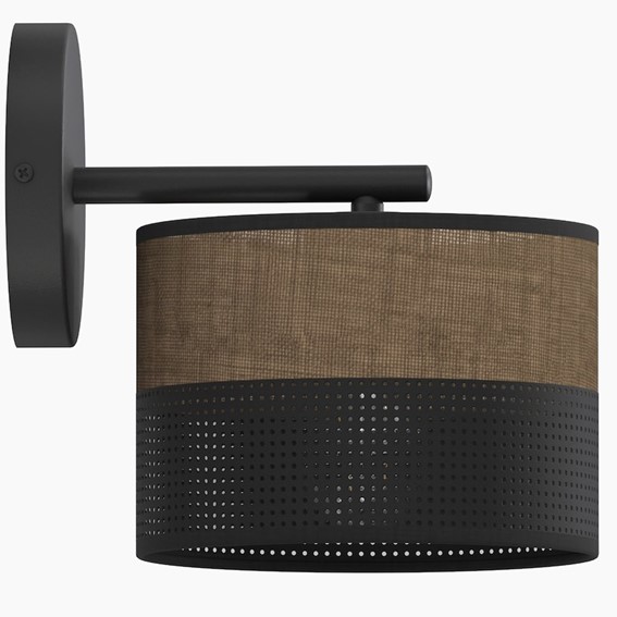 Kinkiet KARBON K1 Czarny/Brązowy