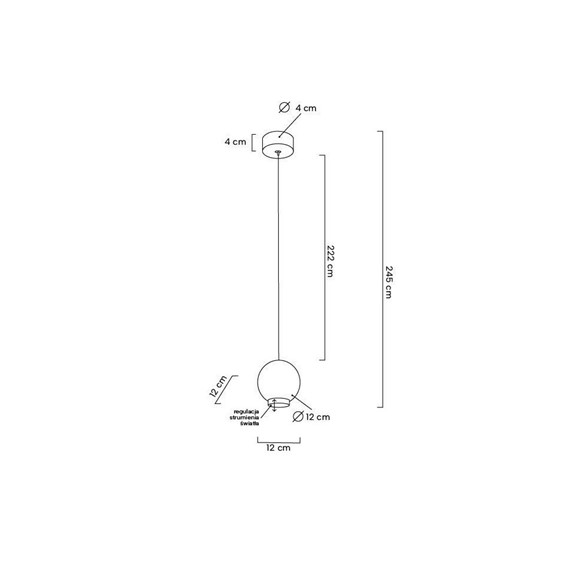 Lampa Wisząca OJO Złoty/Czarny
