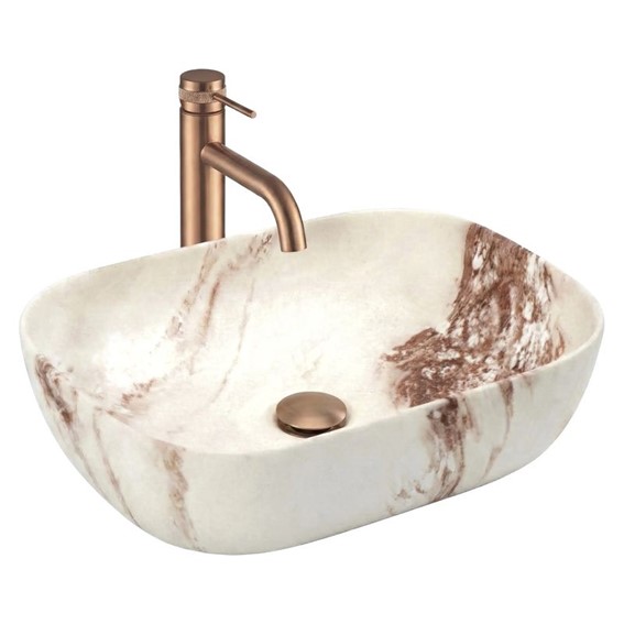 Umywalka Nablatowa BELINDA MARRONE MATT Beżowy