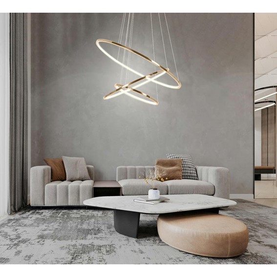 Lampa Wisząca RING SLIM S Złoty/Biały