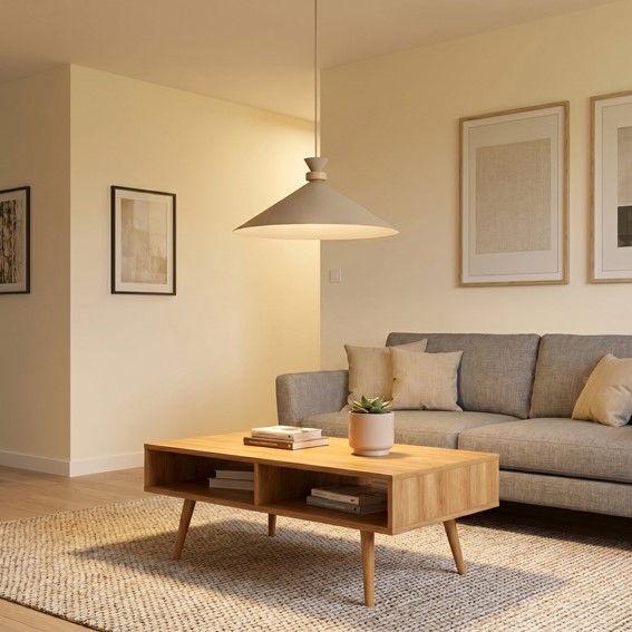 Lampa Wisząca OLIVO 1L Beżowy