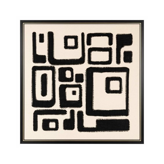 Obraz SHANITA 105x105cm Biały/Czarny