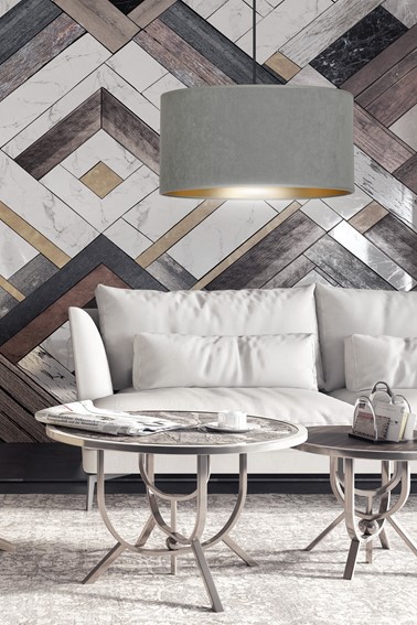 Lampa Wisząca HILDE 1 Czarny/Szary